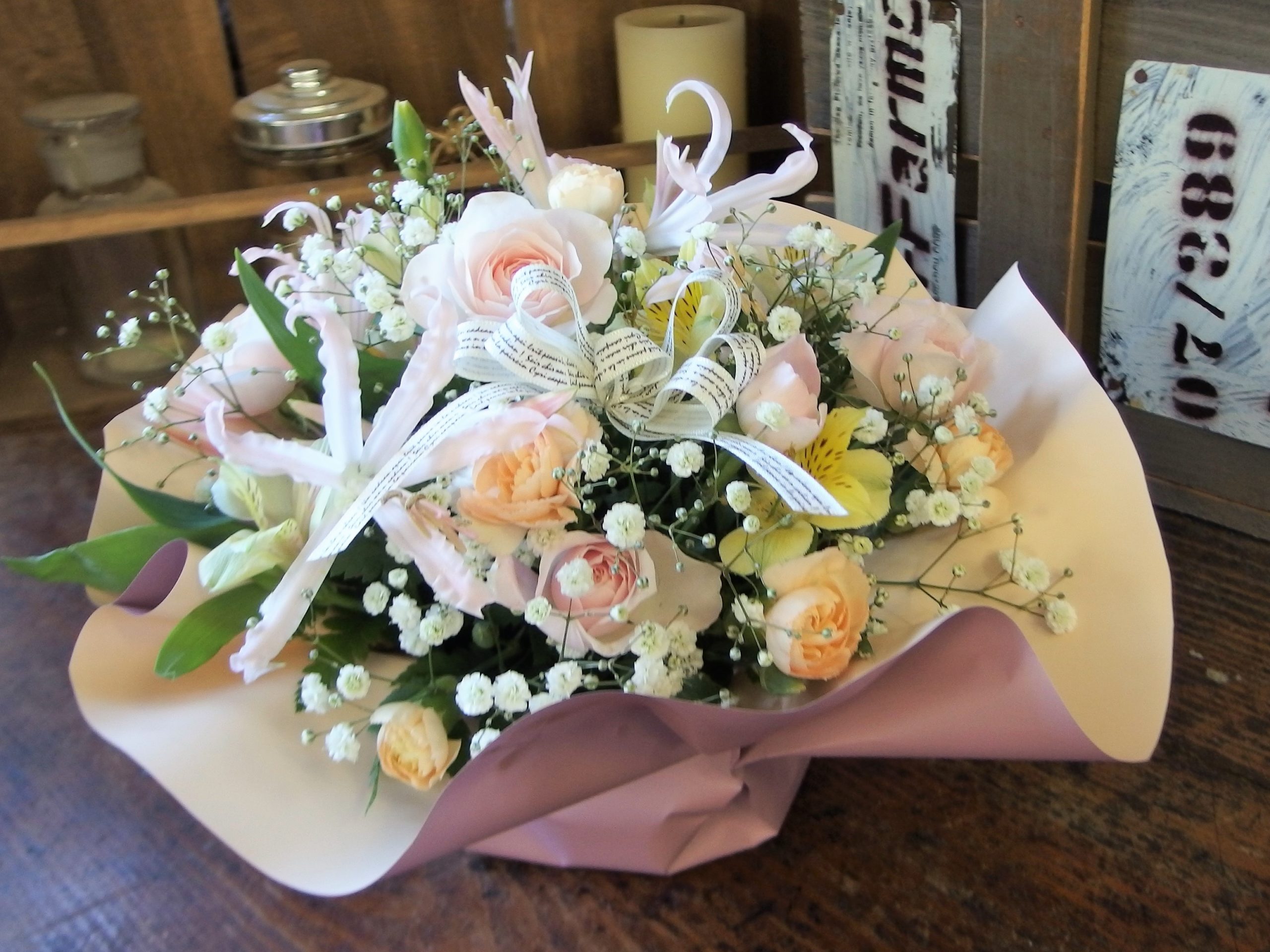 10代 代の女性へ やわらかピンク 花工房パルテール 公式 北上市のフラワーショップ