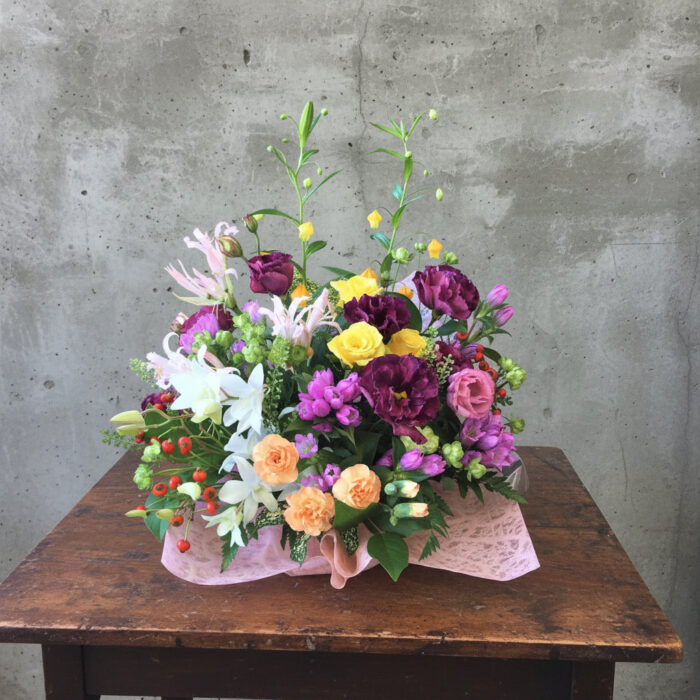 お祝アレンジ「高級感を出して」