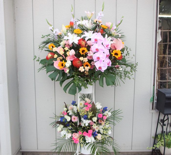 お祝スタンド2段「エレガントオーキッド」