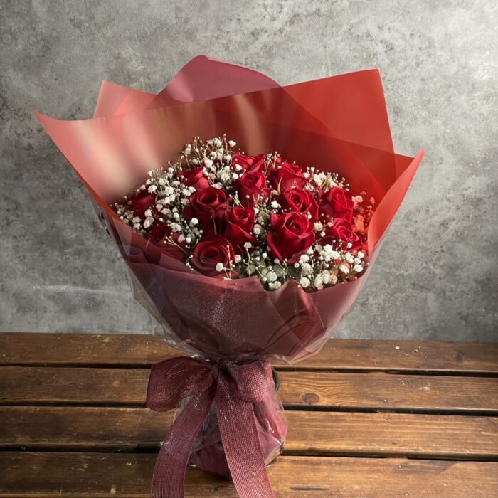 赤バラ18本で誠実な気持ち