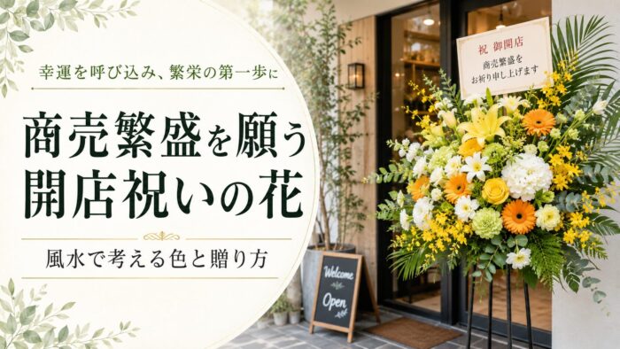 風水で選ぶ開店祝いの花｜商売繁盛を願う色と贈り方