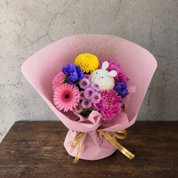 【敬老の日9/19～21お届け限定】花瓶要らず　お月見スタンディングブーケ